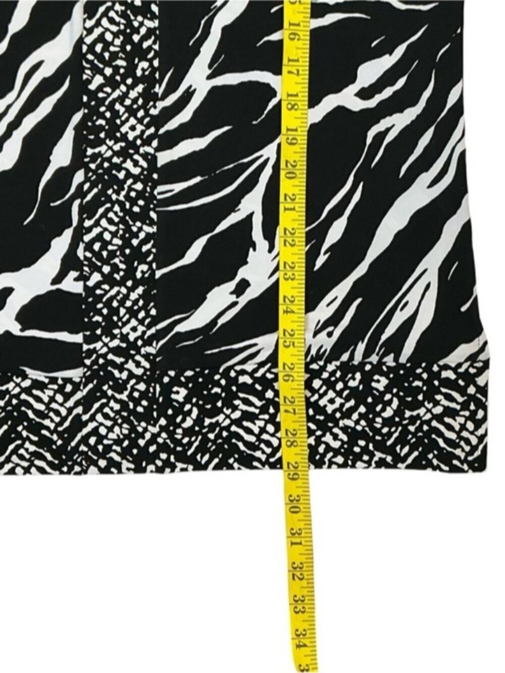Zebra Animal Print Top Sleeveless Kehole Tunic Tank Blouse Black White Large - Picture 11 of 16